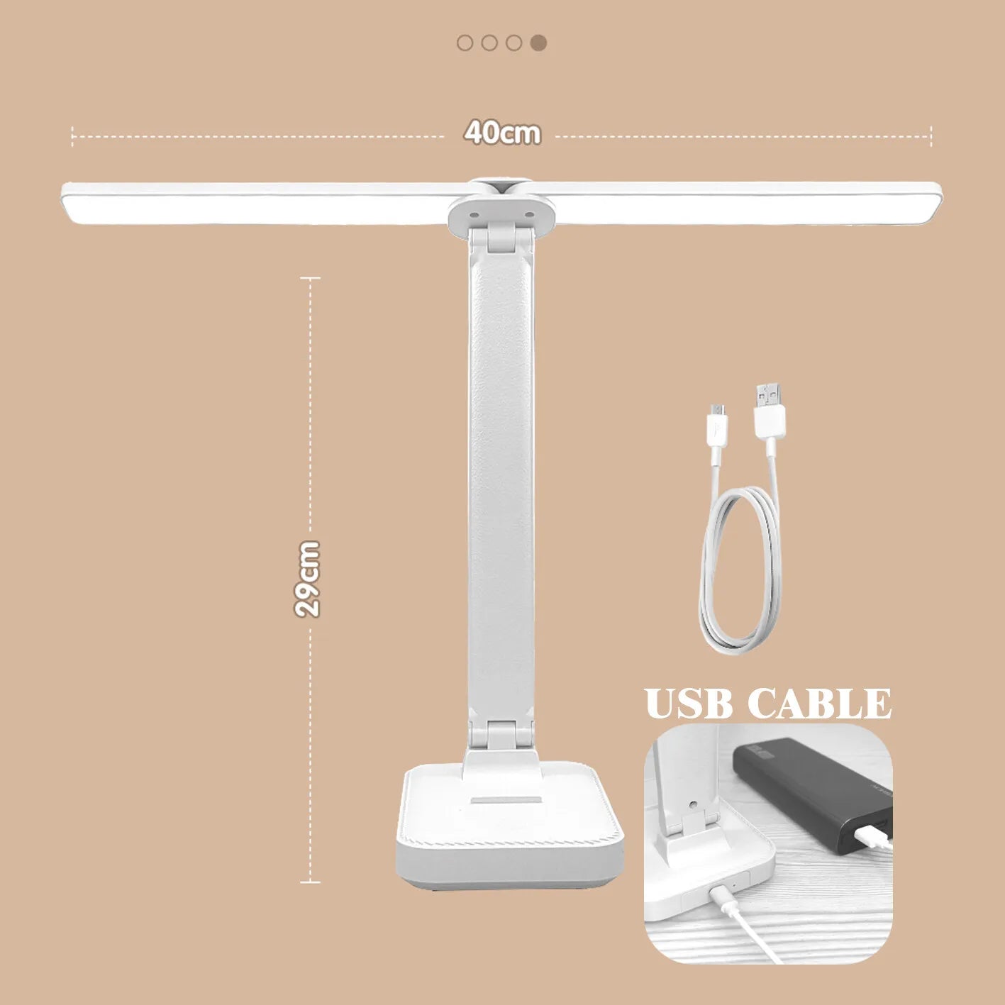 LumoFlex – Lampada da scrivania LED ricaricabile con controllo touch e design pieghevole