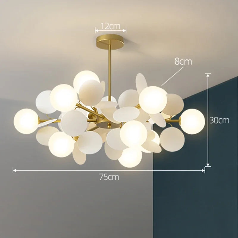 NatureGlow Lampadario a Rami Colorati