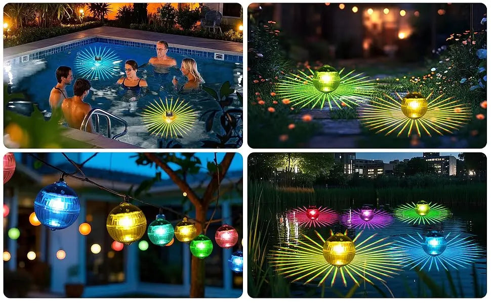 SOLAGLOW Lampada da Piscina Solare RGB Galleggiante