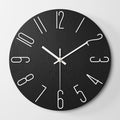 NordicTime - Orologio da parete in legno senza cornice per un arredamento silenzioso e moderno