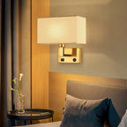Lampada da Parete Moderna con Paralume in Tessuto