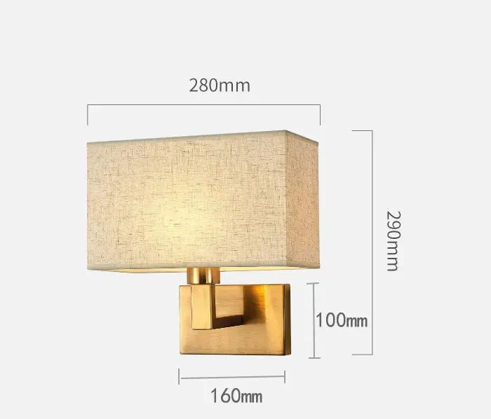 Lampada da Parete Moderna con Paralume in Tessuto