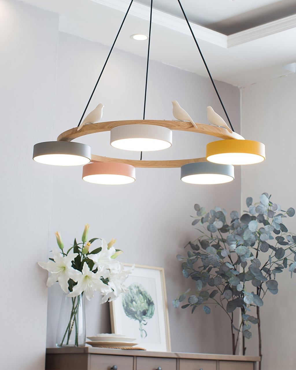 Lampadario Uccello Cliff Rotondo