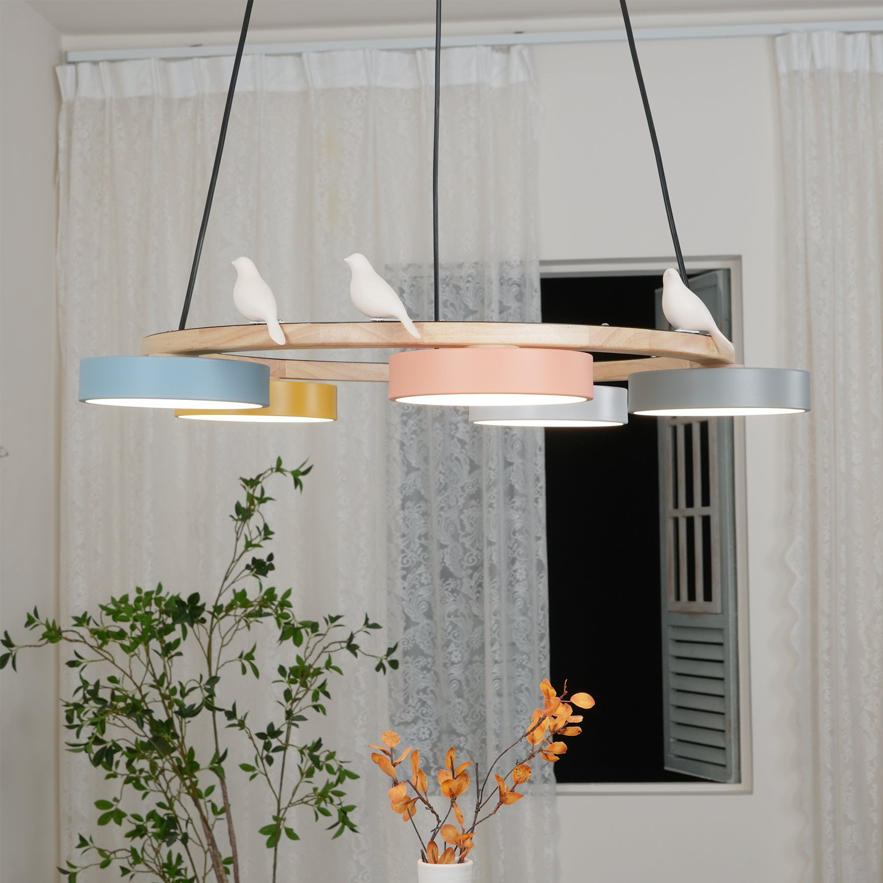 Lampadario Uccello Cliff Rotondo