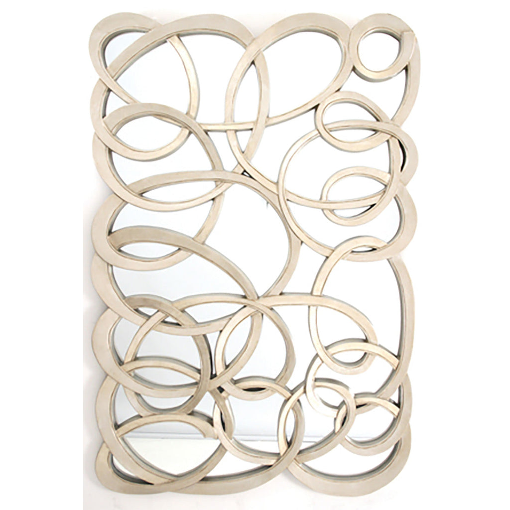 Specchio Frontale Swirl Argento