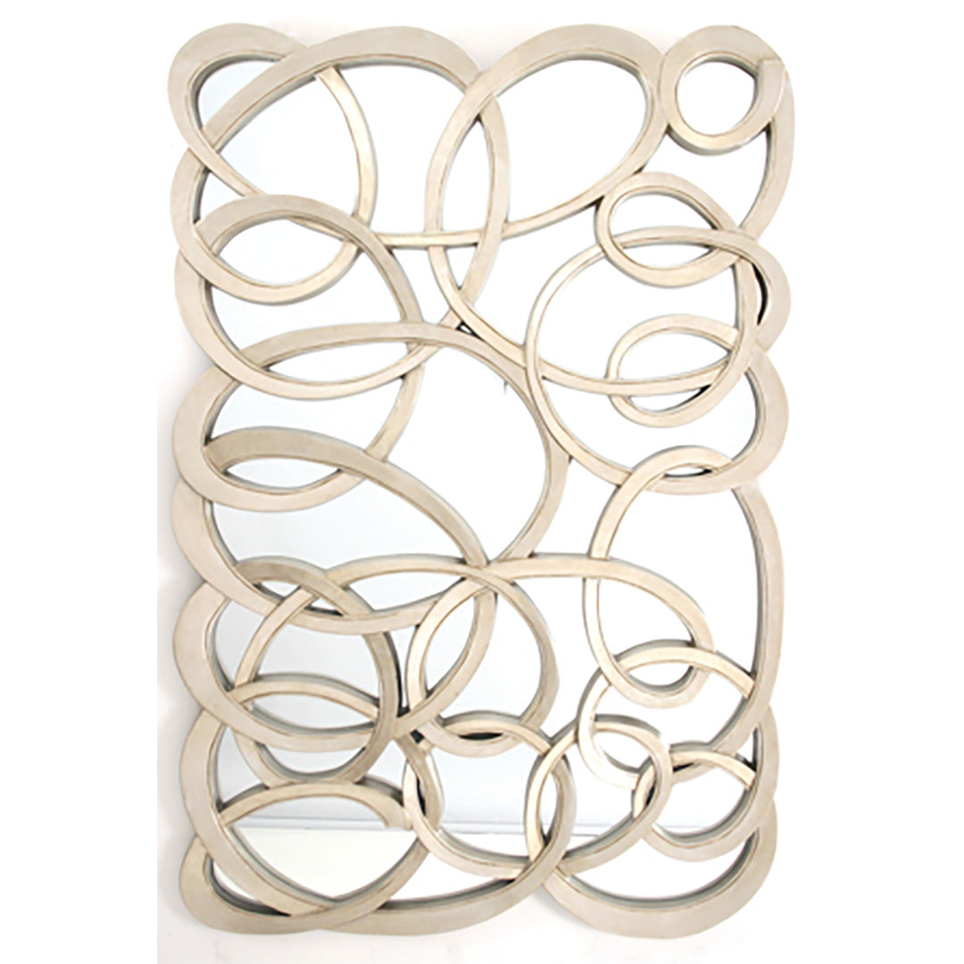 Specchio Frontale Swirl Argento