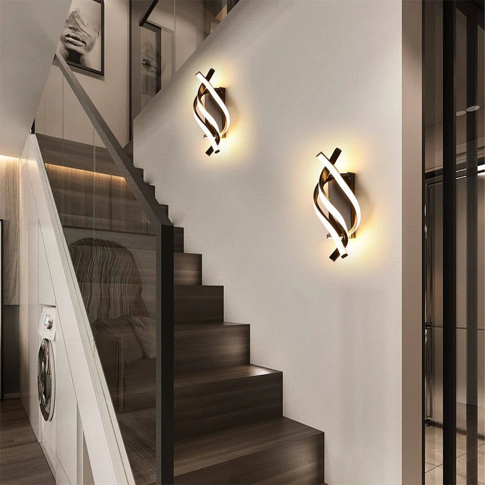 Moderna Lampada da Parete Creativa a Spirale