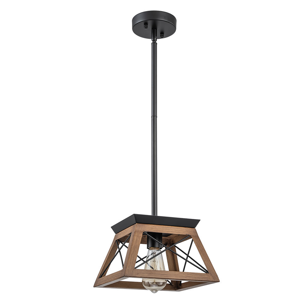 Lampada a Sospensione Rustica Quadrata Singola