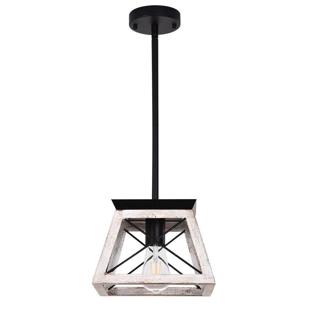 Lampada a Sospensione Rustica Quadrata Singola