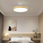Sinton Lampada da soffitto – Ferro – Aspetto legno/Oro – Ø40/Ø50 cm – Design elegante per il soggiorno