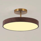 Sinton Lampada da soffitto – Ferro – Aspetto legno/Oro – Ø40/Ø50 cm – Design elegante per il soggiorno