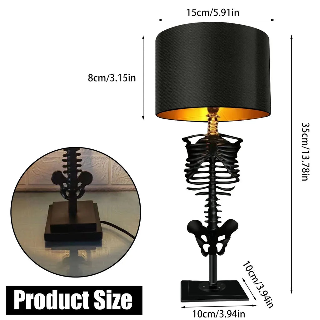 Lampada da Tavolo Gotica Scheletro | Design Artistico Fatti a Mano