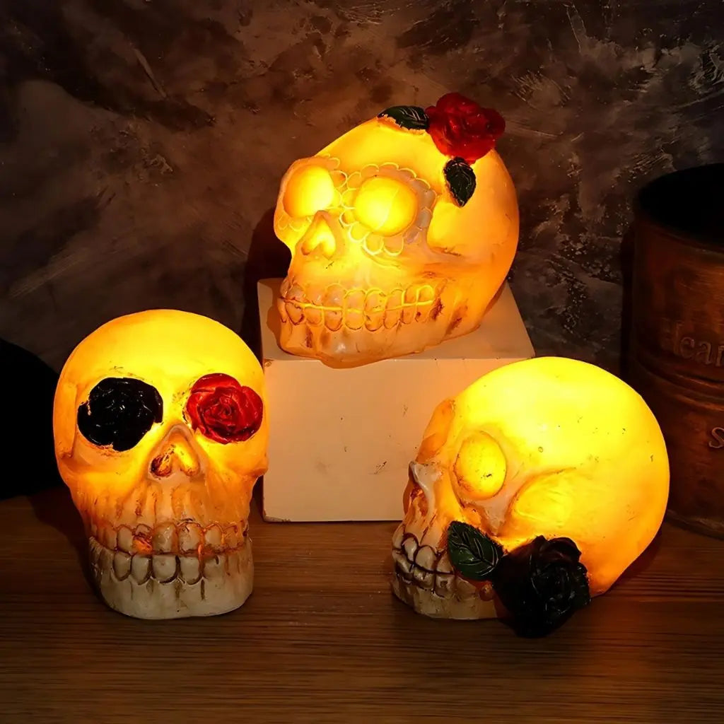 Lampada LED Teschio Fantasma Glow di Halloween