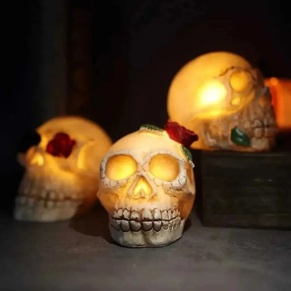 Lampada LED Teschio Fantasma Glow di Halloween
