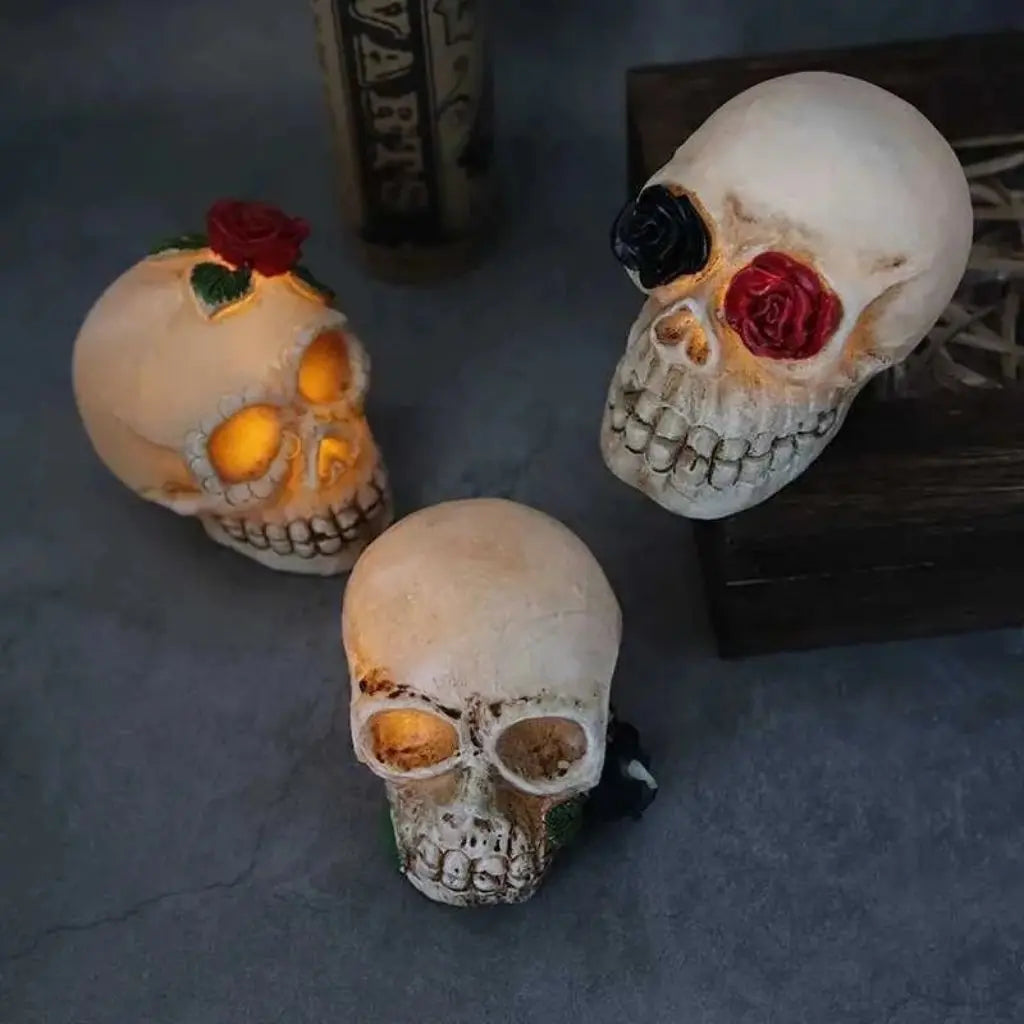 Lampada LED Teschio Fantasma Glow di Halloween