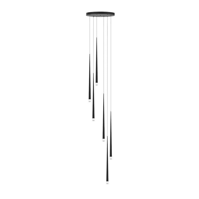 Lampadario a cono sottile