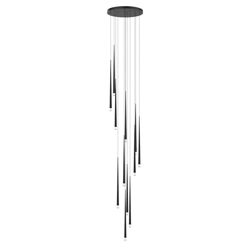 Lampadario a cono sottile
