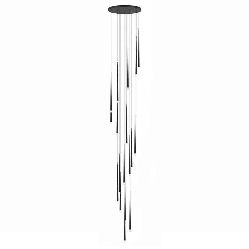 Lampadario a cono sottile