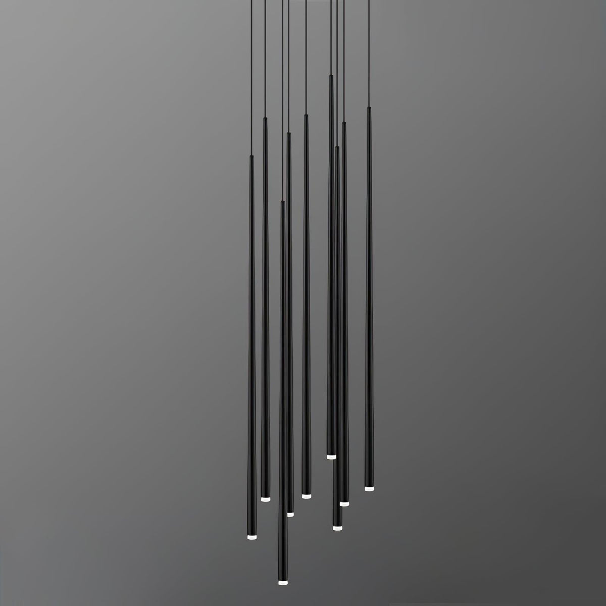 Lampadario a cono sottile