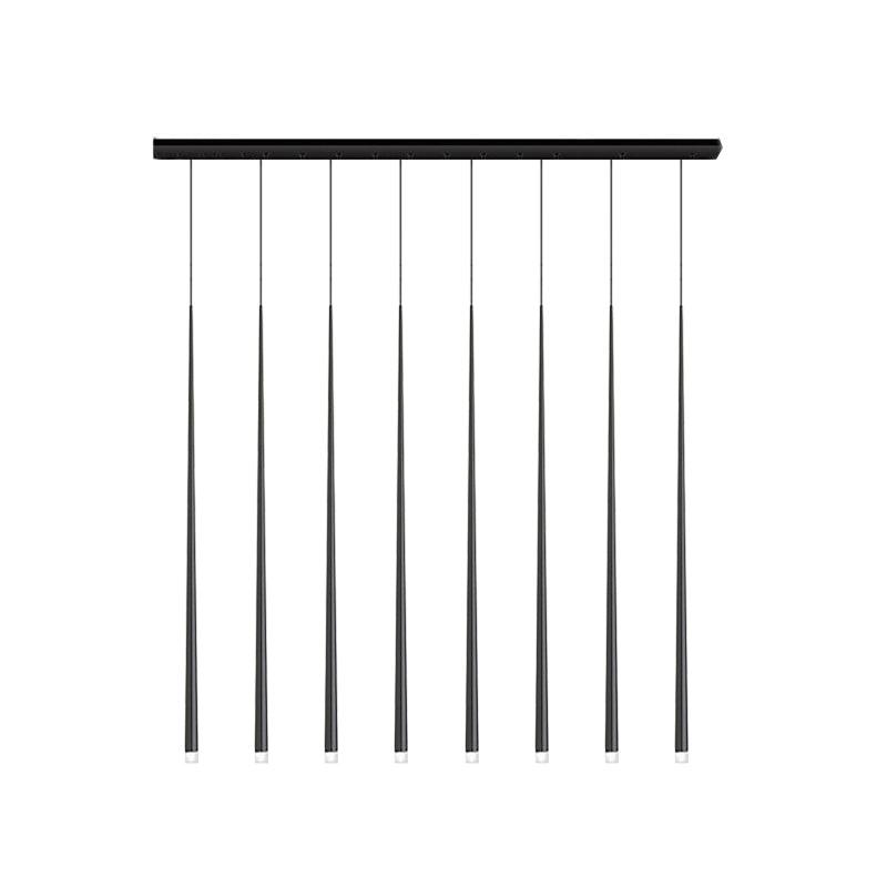 Lampadario a cono sottile