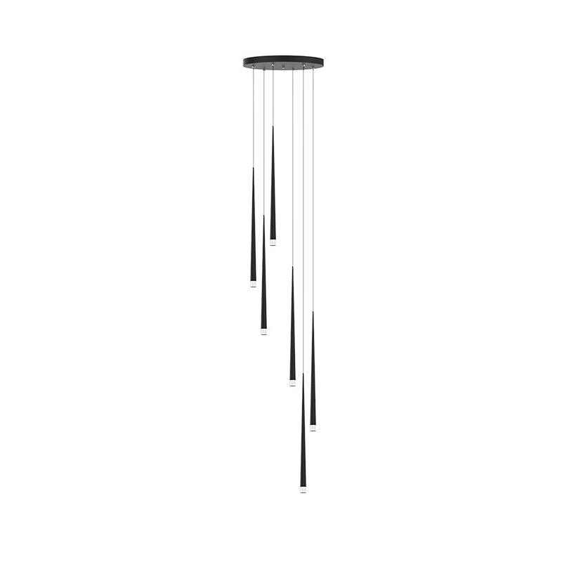 Lampadario a cono sottile