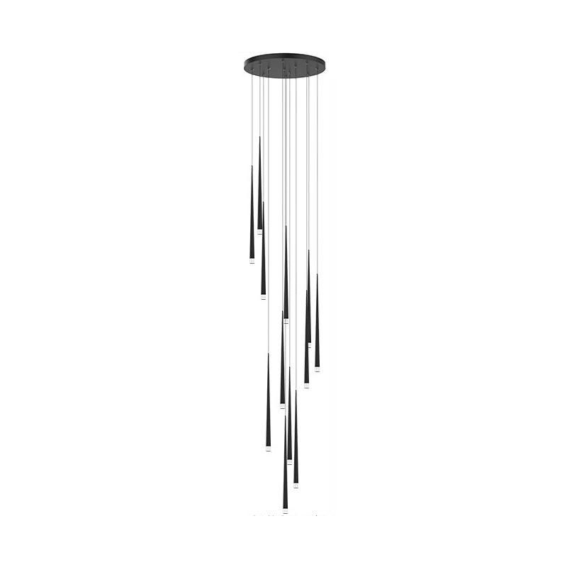 Lampadario a cono sottile