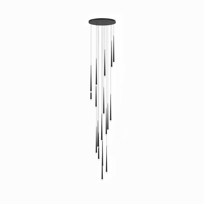 Lampadario a cono sottile
