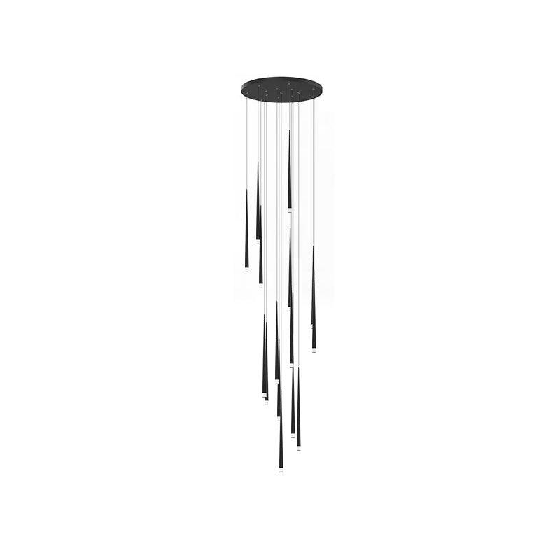 Lampadario a cono sottile