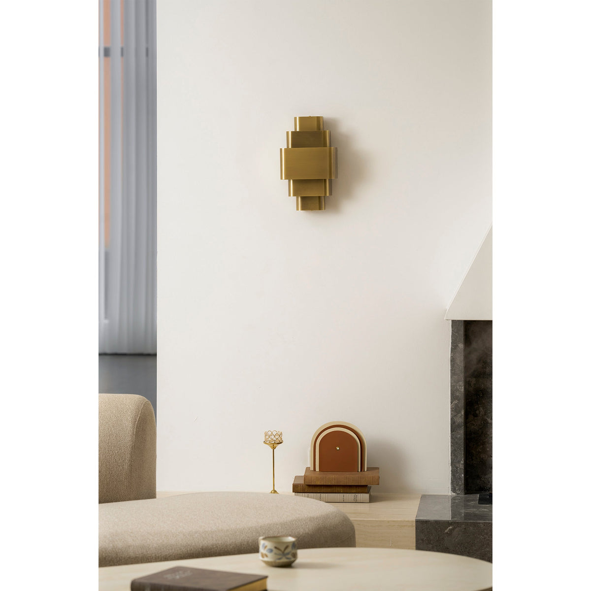Lampada da Parete in Ottone Sofia