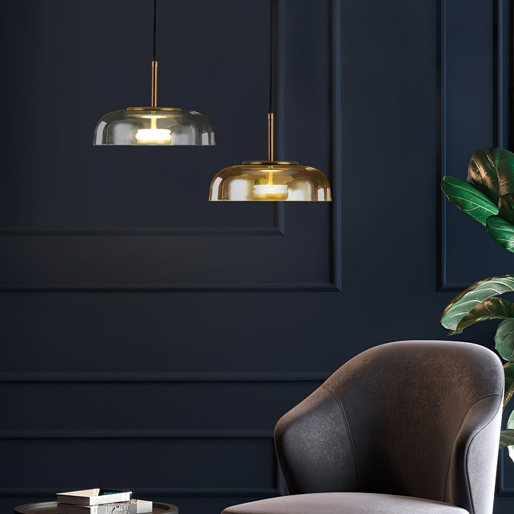 Lustra Lampada a Sospensione Trasparente Vetro Elegante