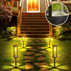 Lanterna da giardino solare esterna con vetro luminoso