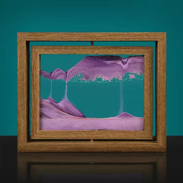Pittura di sabbia 3D in legno massello