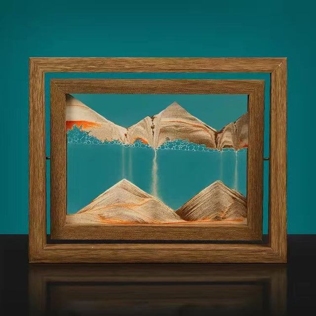 Pittura di sabbia 3D in legno massello