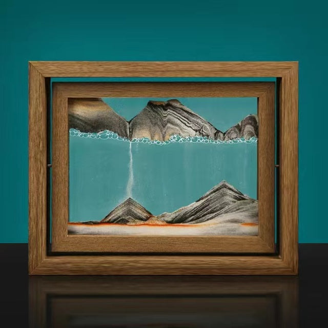 Pittura di sabbia 3D in legno massello