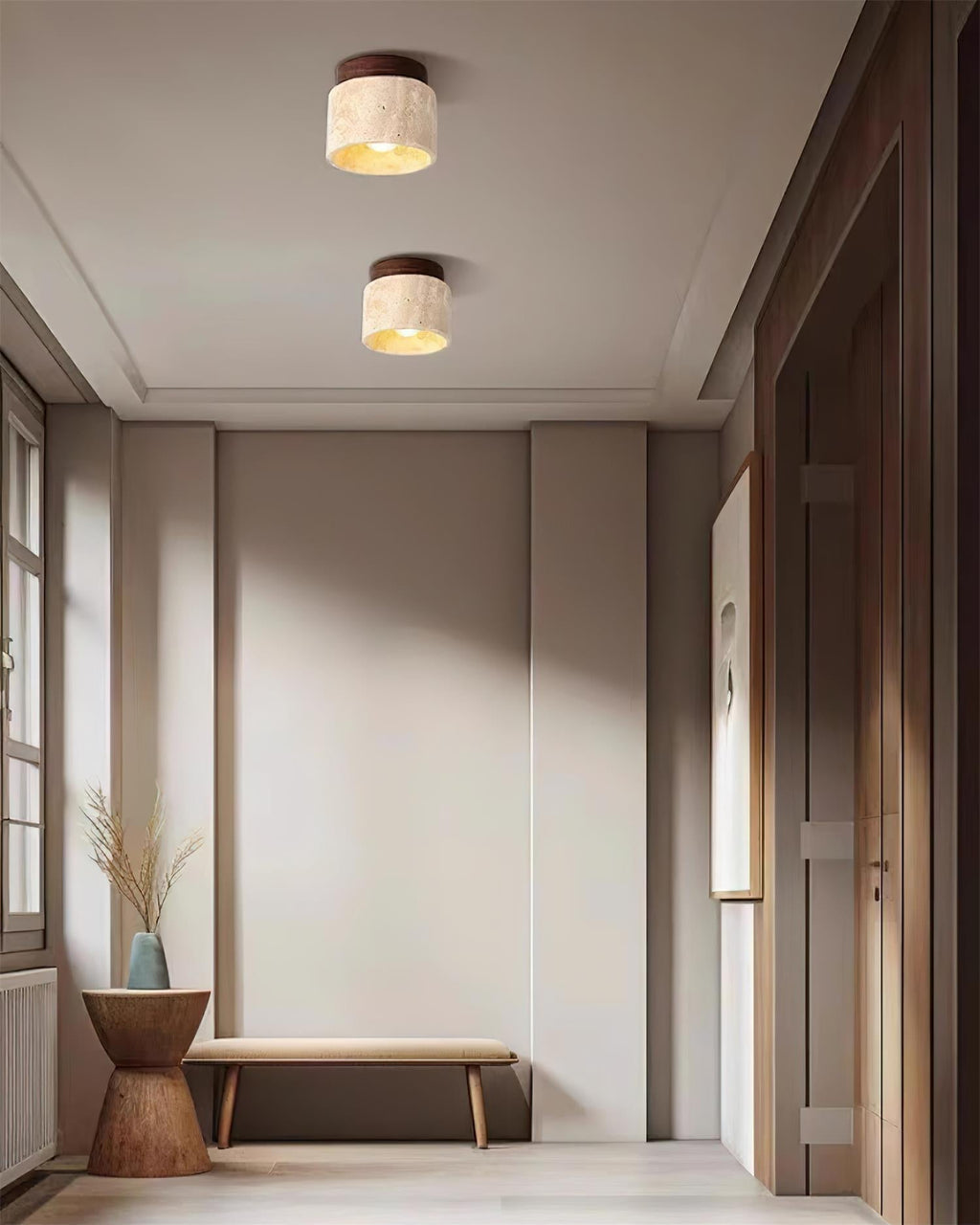 Lampada da soffitto in Travertino Ritta Stone