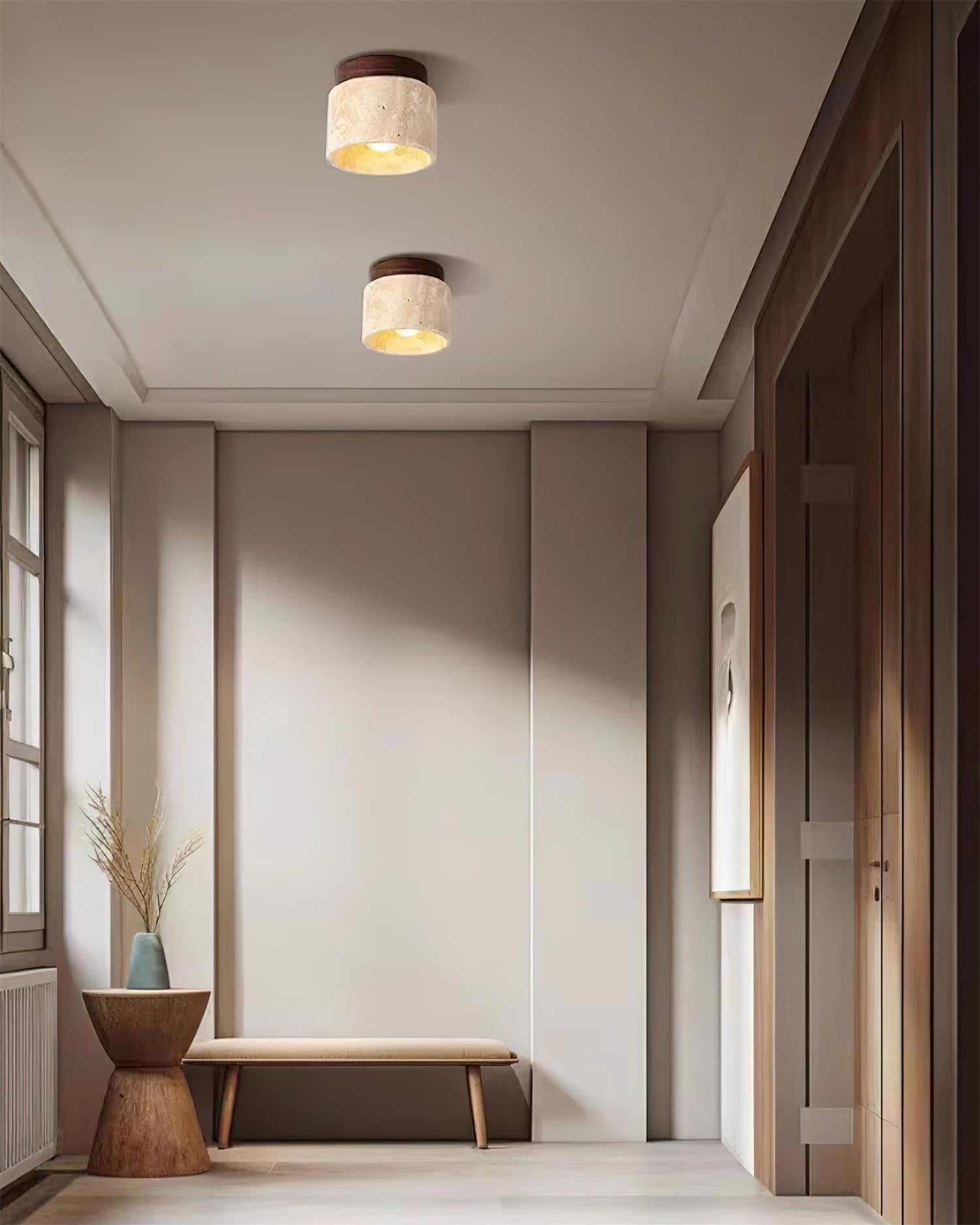 Lampada da soffitto in Travertino Ritta Stone