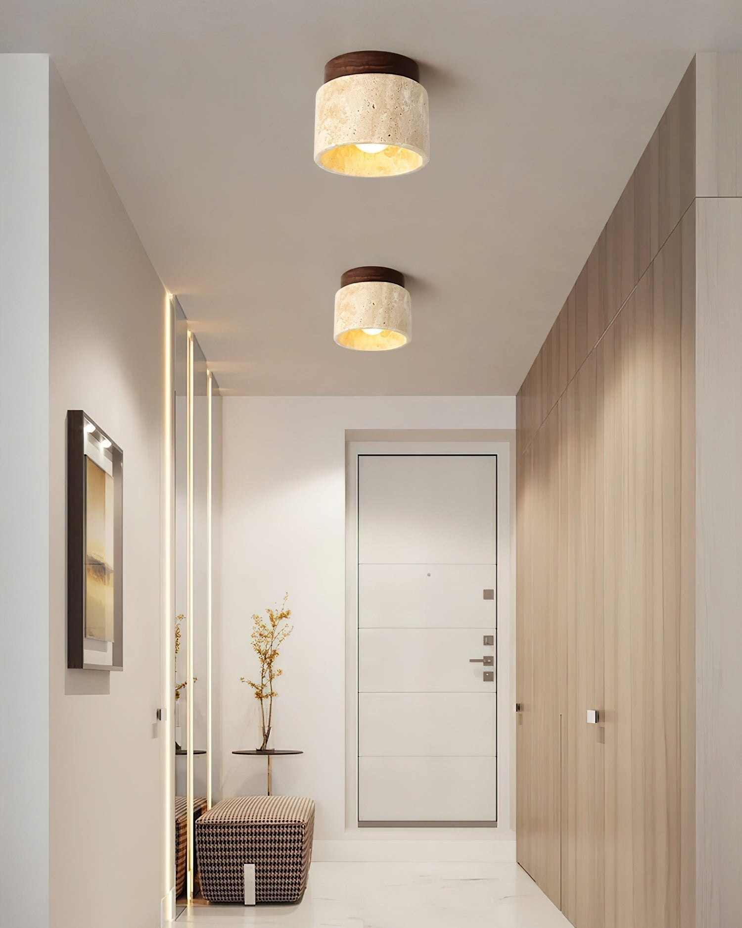 Lampada da soffitto in Travertino Ritta Stone