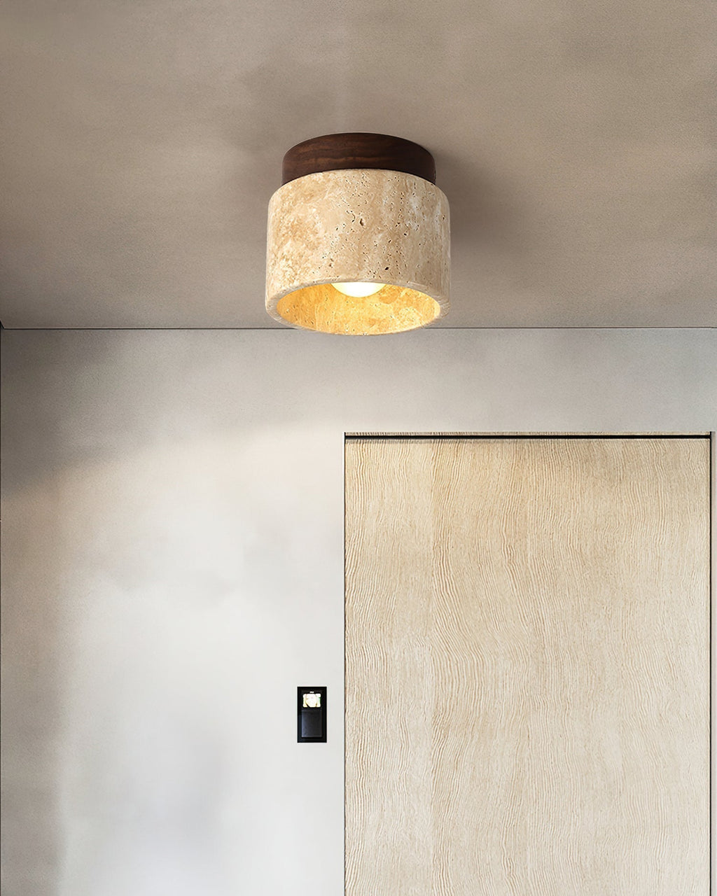 Lampada da soffitto in Travertino Ritta Stone