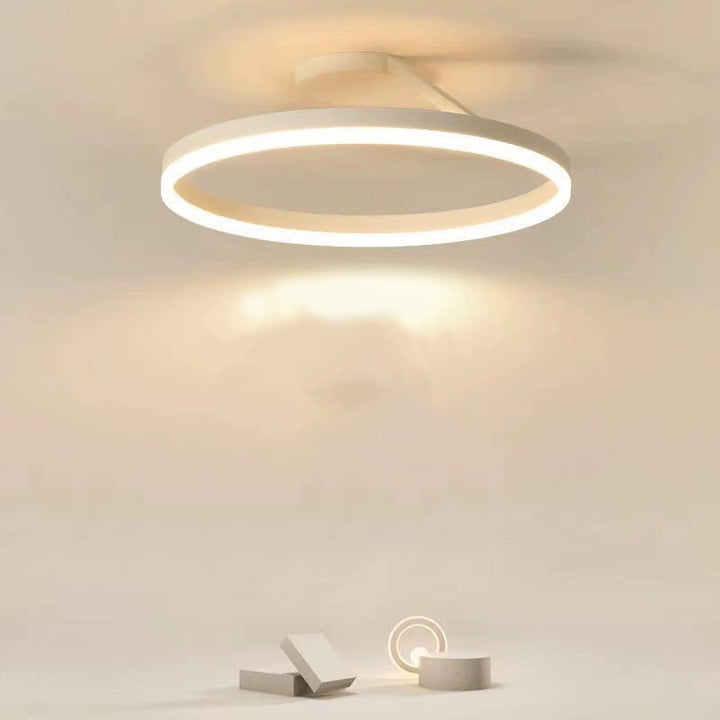 Lampada da soffitto Spazero – Ferro & Acrilico – Bianco – Ø 40 cm – Moderna lampada a LED per soggiorno