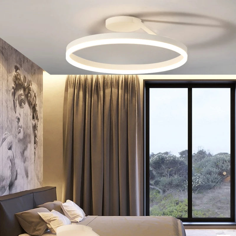 Lampada da soffitto Spazero – Ferro & Acrilico – Bianco – Ø 40 cm – Moderna lampada a LED per soggiorno