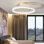 Lampada da soffitto Spazero – Ferro & Acrilico – Bianco – Ø 40 cm – Moderna lampada a LED per soggiorno