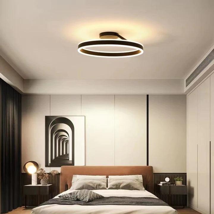 Lampada da soffitto Spazero – Ferro & Acrilico – Bianco – Ø 40 cm – Moderna lampada a LED per soggiorno