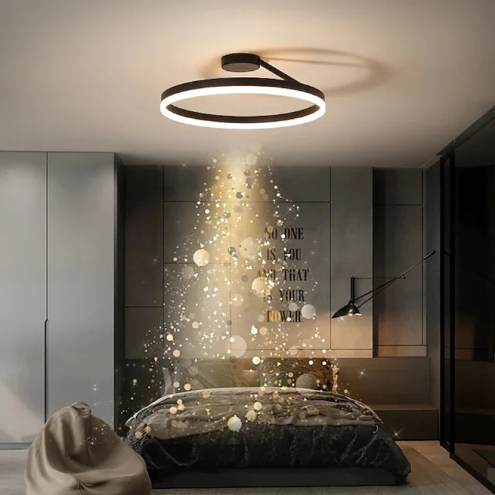 Lampada da soffitto Spazero – Ferro & Acrilico – Bianco – Ø 40 cm – Moderna lampada a LED per soggiorno