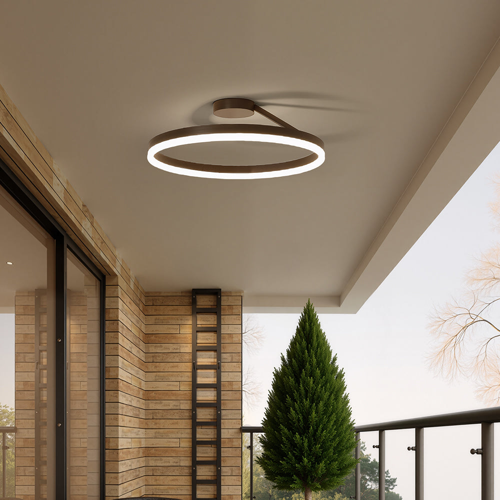 Lampada da soffitto Spazero – Ferro & Acrilico – Bianco – Ø 40 cm – Moderna lampada a LED per soggiorno