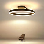 Lampada da soffitto Spazero – Ferro & Acrilico – Bianco – Ø 40 cm – Moderna lampada a LED per soggiorno