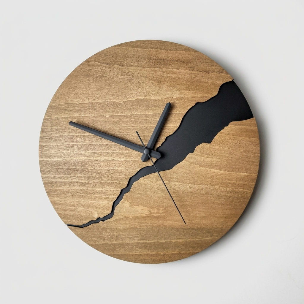Orologio da Parete in Legno di Lusso Design Moderno