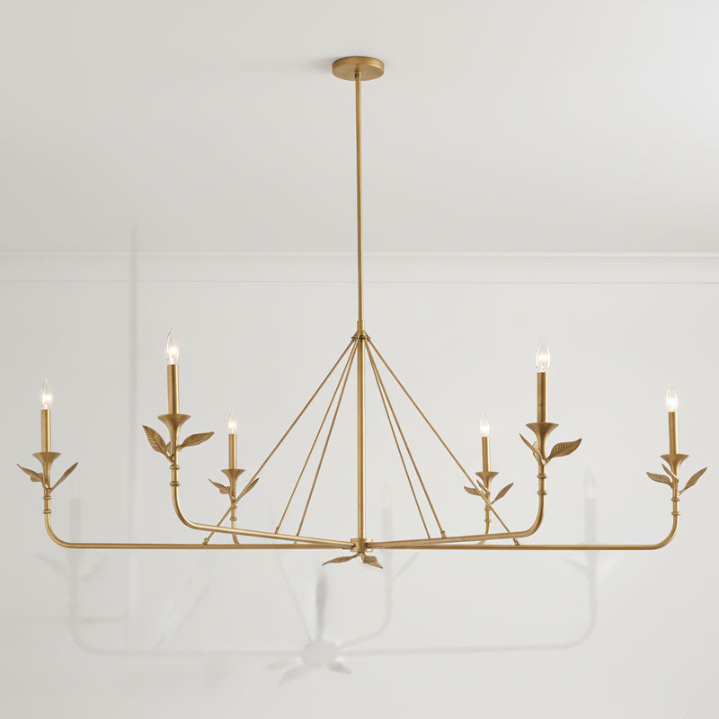 Lampadario a Foglie Ramificate