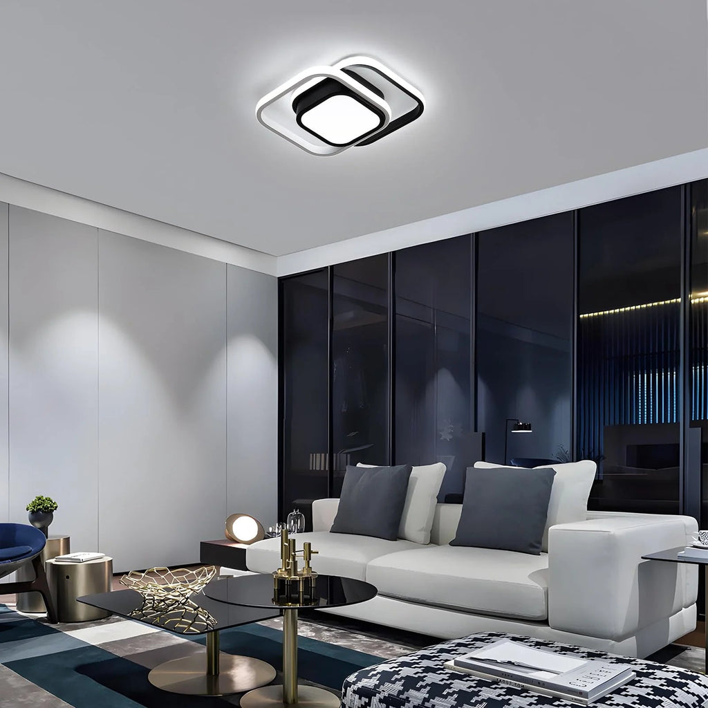 Lampada da soffitto quadrata in acrilico chic