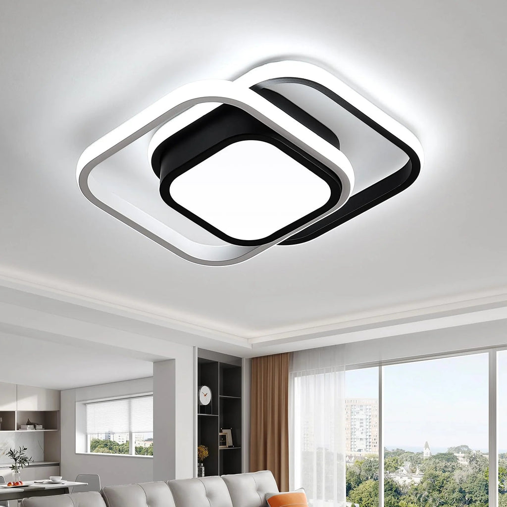 Lampada da soffitto quadrata in acrilico chic
