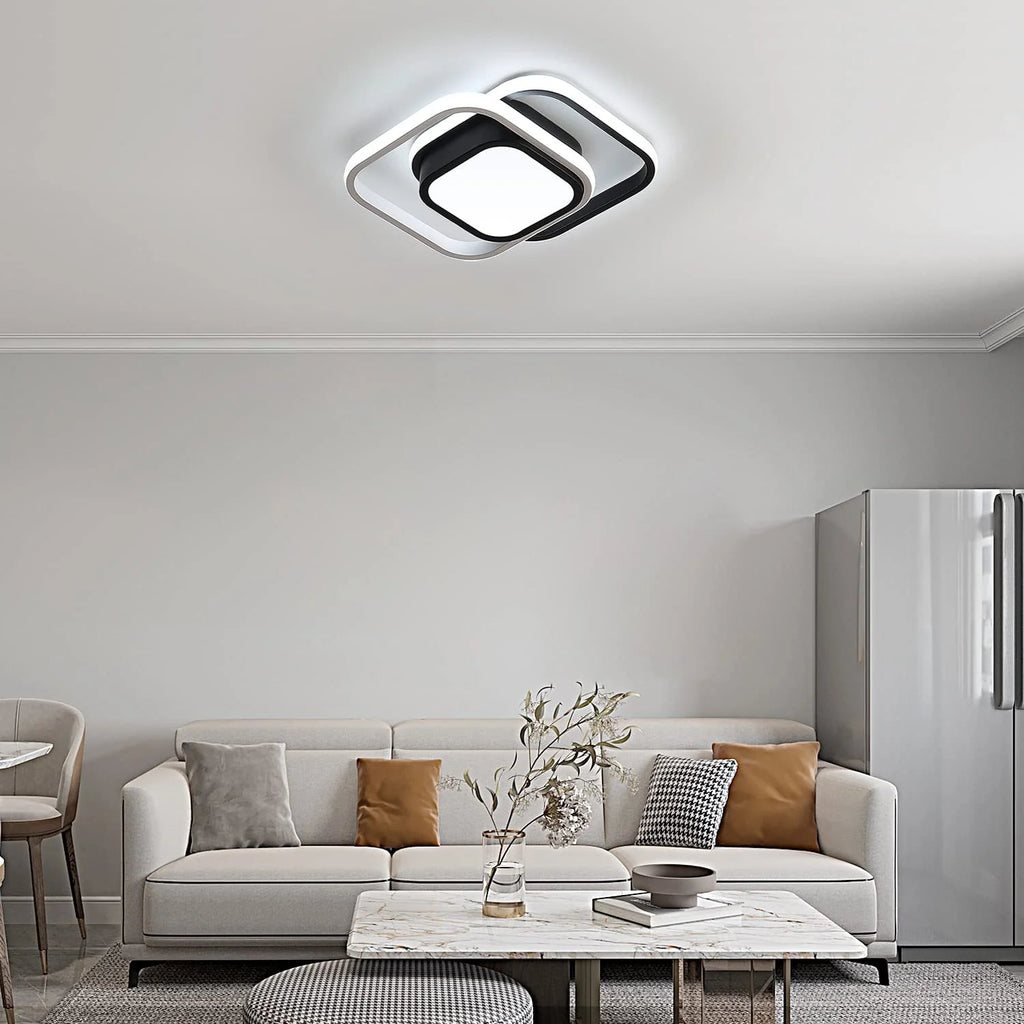 Lampada da soffitto quadrata in acrilico chic